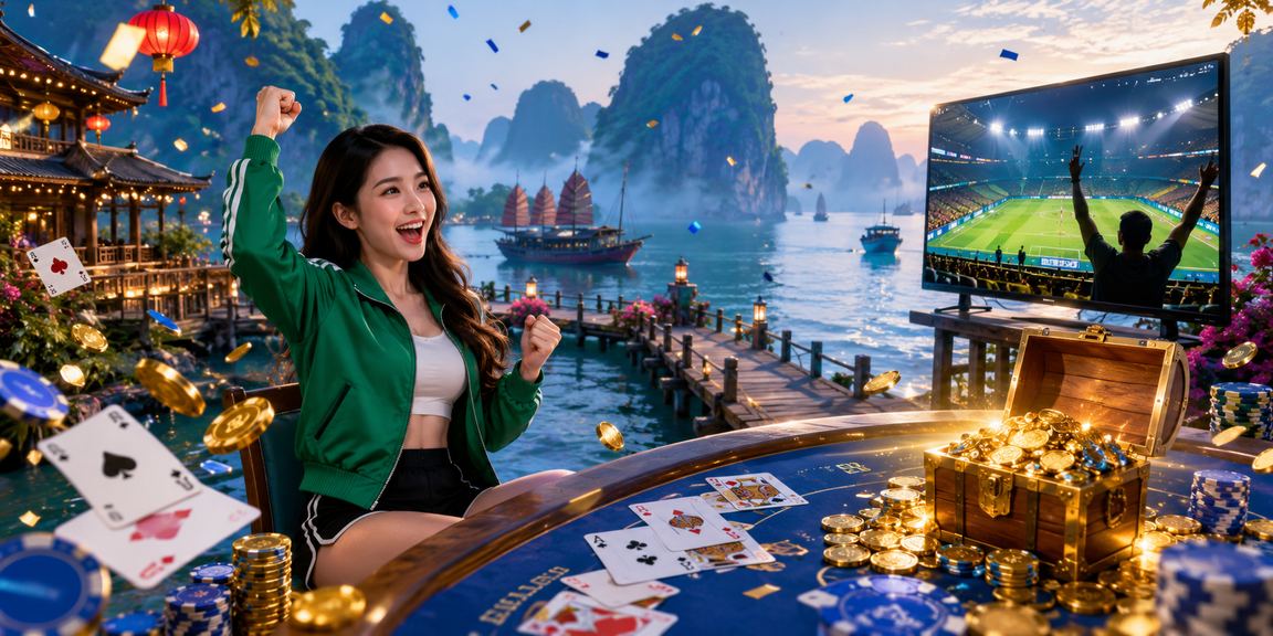 Không gian lễ hội Hạ Long với chủ đề trò chơi bài và giải trí